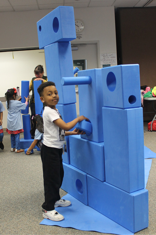 Learning through play at the library!