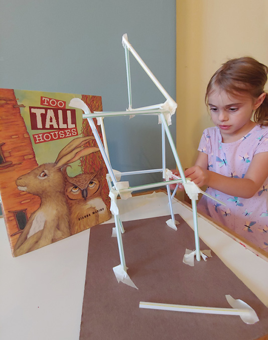 Building a stable structure in a storybook science program