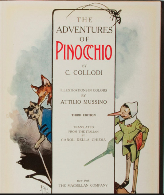 Book cover: The Adventures of Pinocchio