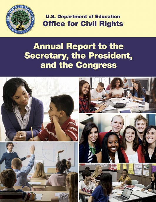 Figure 8. Screenshot of US Department of Education Office for Civil Rights Annual Report to Congress for Fiscal Year 2020. Source: United States, Office for Civil Rights, Department of Education. “Annual Report to the Secretary, the President, and the Congress.” US Department of Education, 2021. https://www2.ed.gov/about/reports/annual/ocr/report-to-president-and-secretary-of-education-2020.pdf.