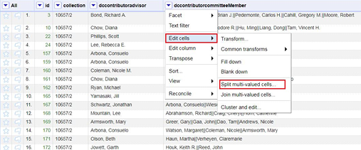 “Split multi-valued cells” command