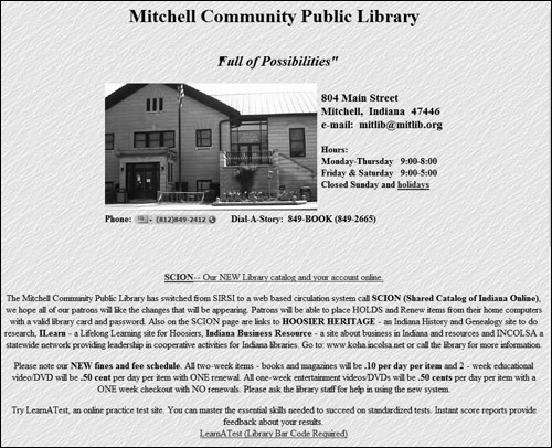 Mitchell Community Public Library
