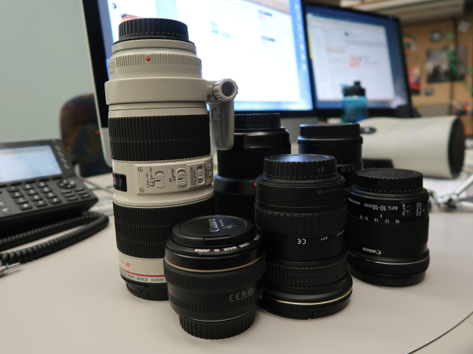 Figure 4.5. Topeka’s DSLR lenses.