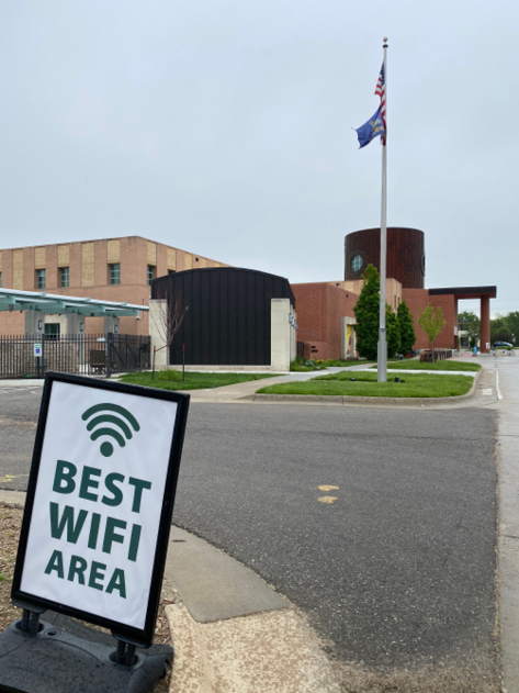 Best Wi-Fi sign in the library’s parking lot