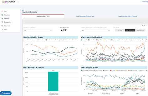 Example of Savannah dashboard