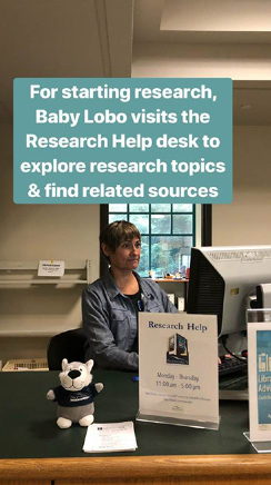 Baby Lobo, a prominent social media influencer at SSU, took over the SSU Library’s account at the beginning of the Fall 2018 semester to inform students about library policies and support services.