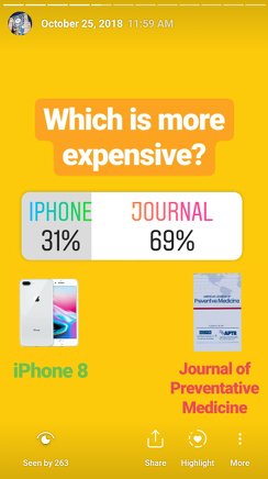 Interactive elements of the open access Instagram Story learning module.