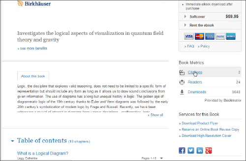 Figure 7. Springer Link’s Book Metrics Feature