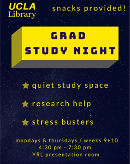 Flyer for GRAD Study Night